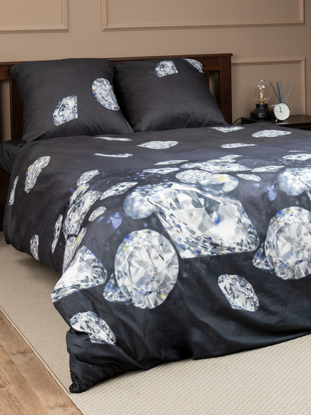 Изображение товара Комплект постельного белья Amore Mio Макосатин BZ Black Single M / 93795 (серый)