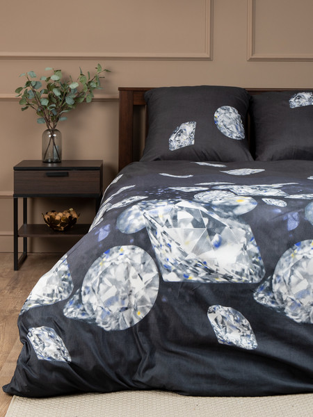 Изображение товара Комплект постельного белья Amore Mio Макосатин BZ Black Single M / 93795 (серый)