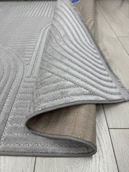 Изображение товара Коврик Radjab Carpet Моника Прямоугольник MC 402A / 12574 (0.8x1.5, L.Grey)