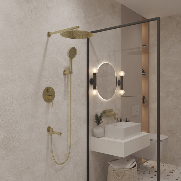 Изображение товара Душевая система со смесителем Oliveeka OL-939017-BG (золотой матовый)