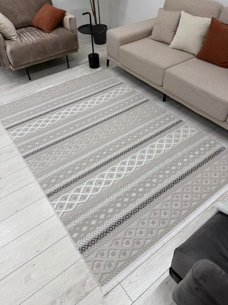 Изображение товара Ковер Radjab Carpet Моника Прямоугольник MC 385A / 12602 (2x2.9, Light Beige)