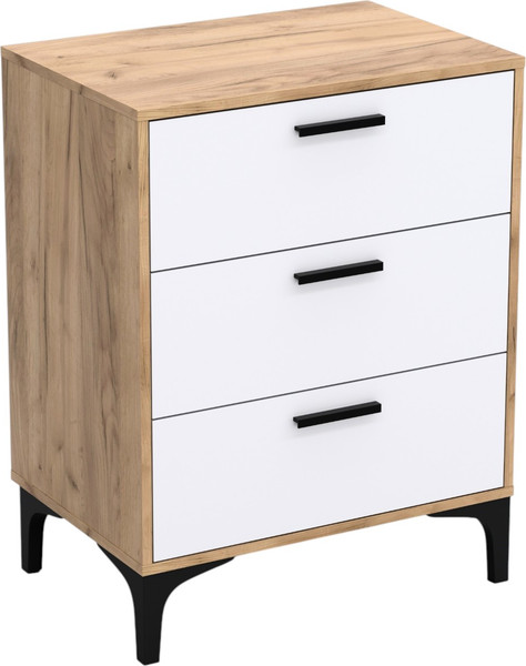 Изображение товара Комод Кастанье Кантри КК70-3 (белый/дуб крафт)