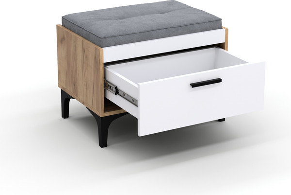 Изображение товара Тумба в прихожую Кастанье Кантри ТК 70.1  (белый/дуб крафт)