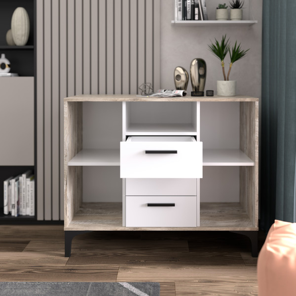 Изображение товара Тумба Кастанье Кантри ТК100.2-3  (белый/дуб юкон)