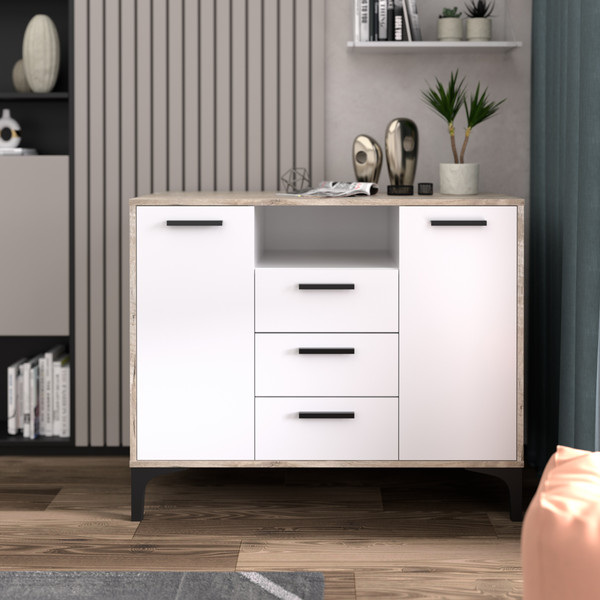 Изображение товара Тумба Кастанье Кантри ТК130.2-3 (белый/дуб юкон)