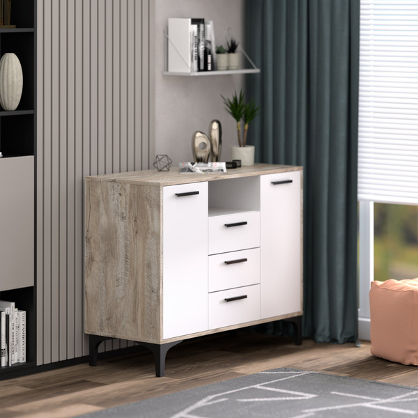 Изображение товара Тумба Кастанье Кантри ТК130.2-3 (белый/дуб юкон)