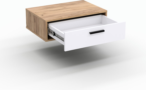 Изображение товара Прикроватная тумба Кастанье Кантри ТнК 90-1 (белый/дуб крафт)