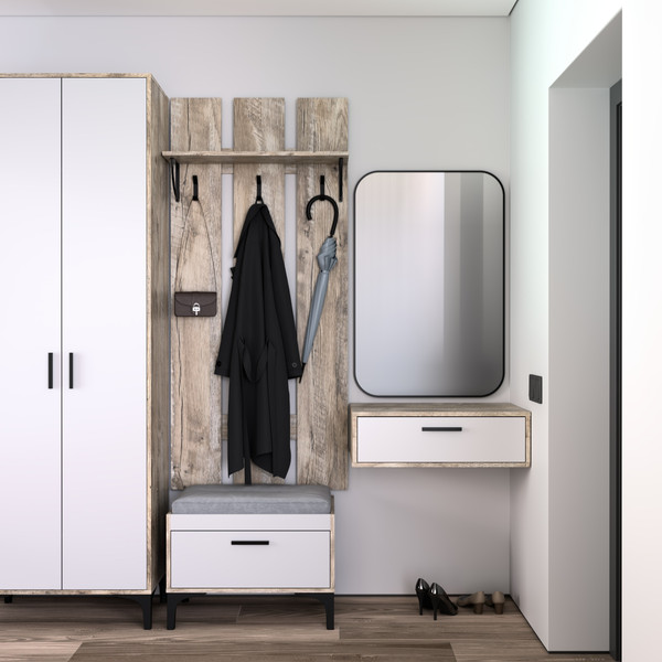 Изображение товара Прикроватная тумба Кастанье Кантри ТнК 90-1 (белый/дуб юкон)