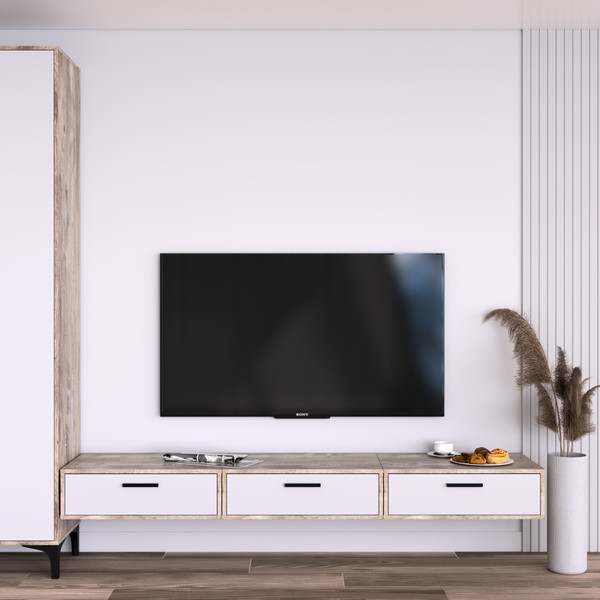 Изображение товара Прикроватная тумба Кастанье Кантри ТнК 90-1 (белый/дуб юкон)