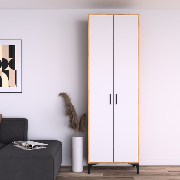 Изображение товара Шкаф Кастанье Кантри ШК 70.2 (белый/дуб крафт)