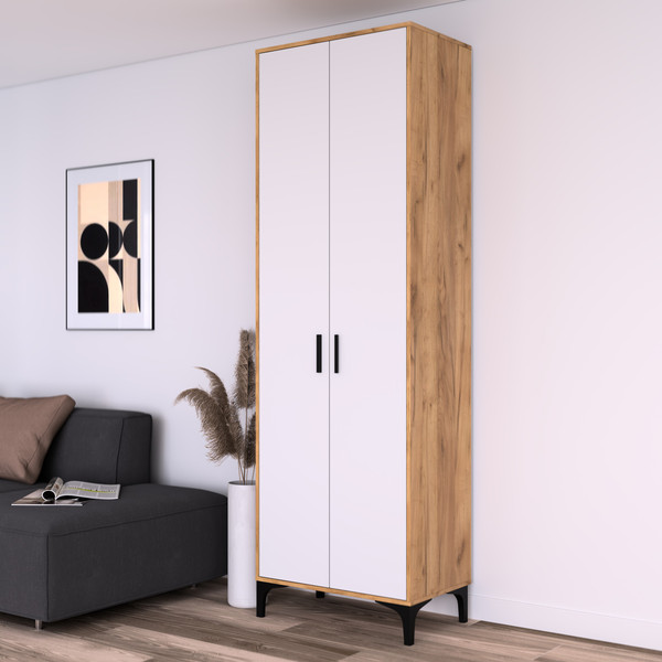 Изображение товара Шкаф Кастанье Кантри ШК 70.2 (белый/дуб крафт)