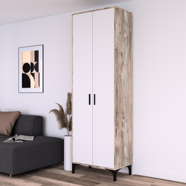 Изображение товара Шкаф Кастанье Кантри ШК 90.2 (белый/дуб юкон)