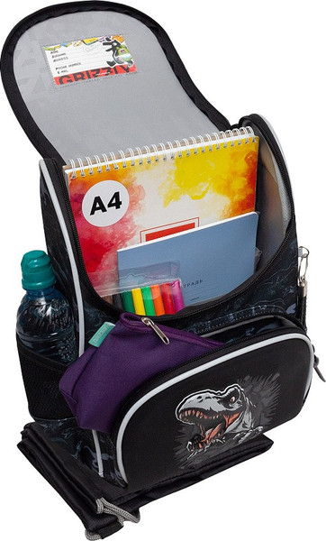 Изображение товара Школьный рюкзак Grizzly RAm-585-11 (черный/серый)