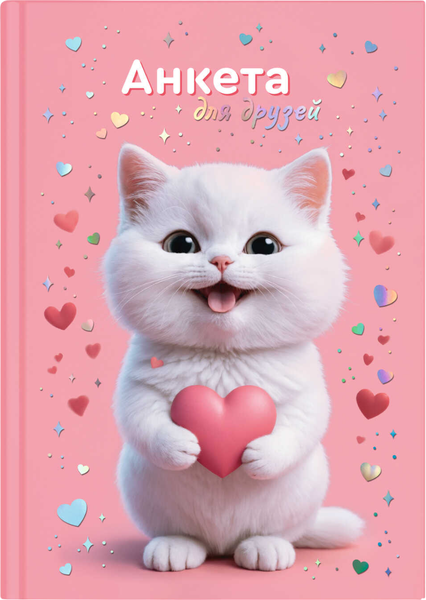 Изображение товара Дневничок Феникс+ Анкета для друзей. Котенок с сердечком / 72287 (128л)