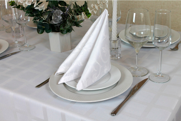 Изображение товара Сервировочная салфетка Моготекс 2233/010101 (40х40см, белый крупный вензель)