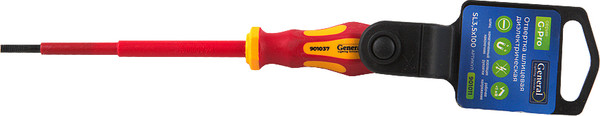 Изображение товара Отвертка General Lighting Шлицевая диэлектрическая SL3.5x100 G-Pro 1000V / 901011