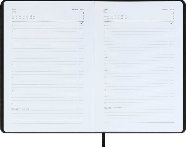 Изображение товара Ежедневник Escalada Нубук / 70589 (160л, черный)