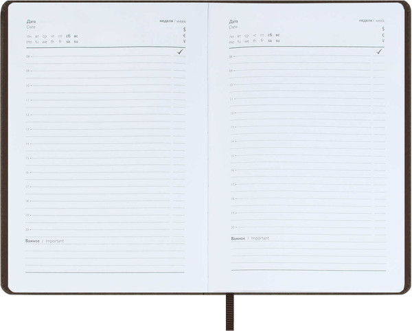 Изображение товара Ежедневник Escalada Нубук / 70590 (160л, коричневый)