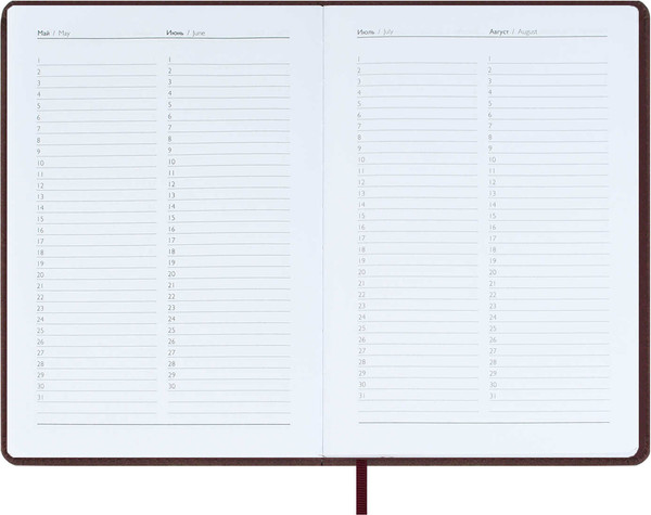 Изображение товара Ежедневник Escalada Нубук / 70591 (160л, бордовый)