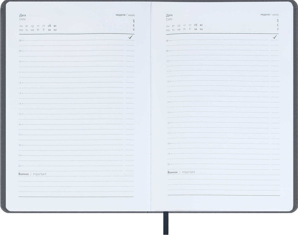 Изображение товара Ежедневник Escalada Нубук / 70592 (160л, темно-синий)