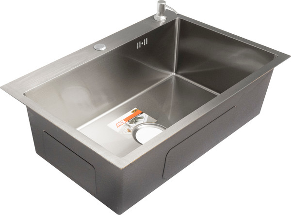 Изображение товара Мойка кухонная AKS Прямоугольная 70x46 (глянец сатин)