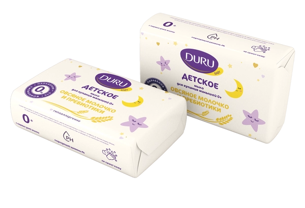 Изображение товара Мыло твердое детское Duru Овсяное молочко с пребиотиками (80г)