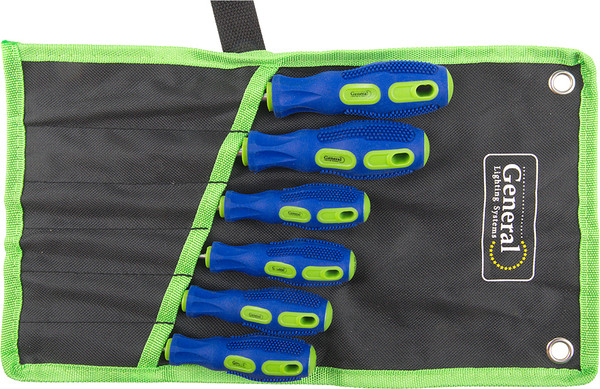 Изображение товара Набор отверток General Lighting 3хSL 3хPH / 901209 (6шт)