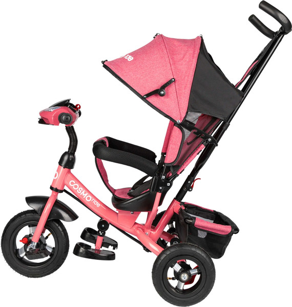Изображение товара Трехколесный велосипед с ручкой CosmoRide MX-02PK (розовый, с фарой)