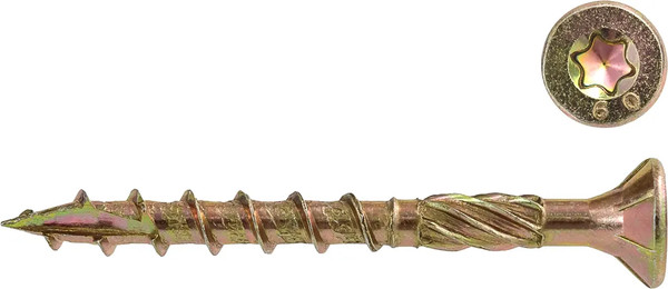 Изображение товара Саморез Admiral Конструкционный потай 5x90 (100шт, желтый)