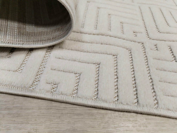 Изображение товара Коврик Radjab Carpet Сканди Сизаль Овал 10658A / 12980 (0.8x1.5, Krem/Krem)