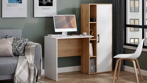 Изображение товара Письменный стол ТриЯ Бейли (дуб крафт золотой/белый ясень)