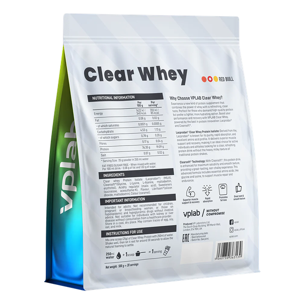 Изображение товара Протеин Vplab Clear Whey (500г, ред бул)