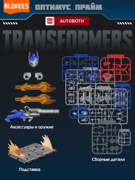 Изображение товара Конструктор Blokees Трансформеры. Classic Class. Оптимус Прайм / 67327