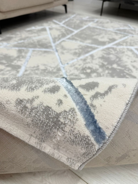 Изображение товара Коврик Radjab Carpet Амальфи Прямоугольник 01518B / 13606 (1.2x1.8, C.Grey/L.Bule)