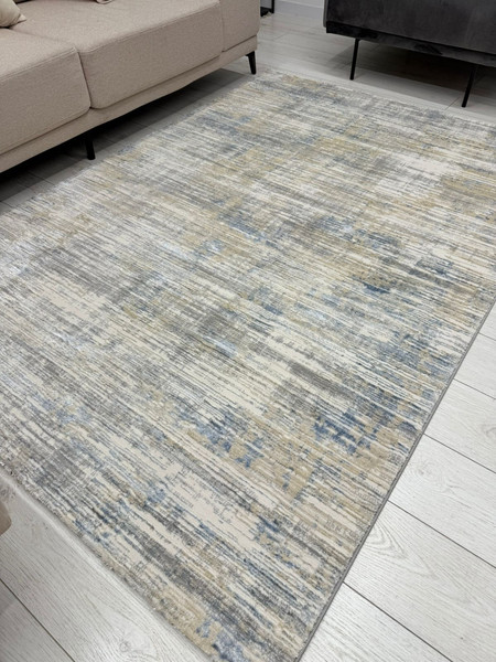 Изображение товара Коврик Radjab Carpet Амальфи Прямоугольник A3580A / 13619 (0.8x1.5, Ivory/L.Bule)