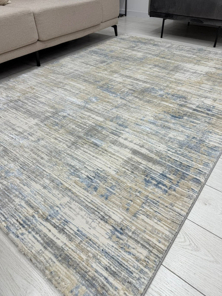 Изображение товара Коврик Radjab Carpet Амальфи Прямоугольник A3580A / 13619 (0.8x1.5, Ivory/L.Bule)
