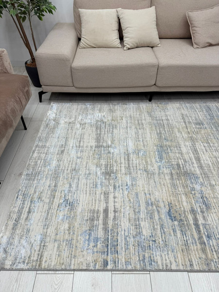 Изображение товара Коврик Radjab Carpet Амальфи Прямоугольник A3580A / 13619 (0.8x1.5, Ivory/L.Bule)