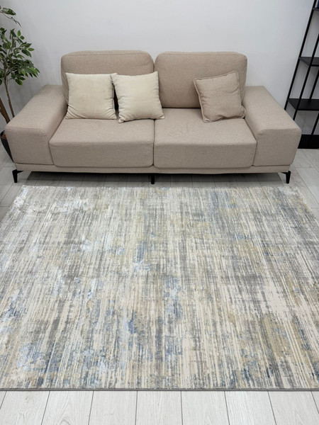 Изображение товара Ковер Radjab Carpet Амальфи Прямоугольник A3580A / 13622 (1.6x3, Ivory/L.Bule)