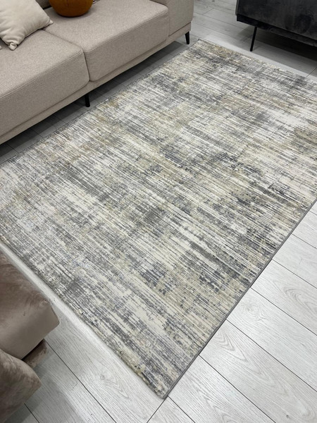 Изображение товара Коврик Radjab Carpet Амальфи Прямоугольник A3580A / 13626 (0.8x1.5, L.Grey/Antrasit)