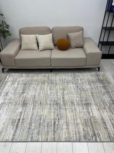 Изображение товара Ковер Radjab Carpet Амальфи Прямоугольник A3580A / 13629 (1.6x3, L.Grey/Antrasit)