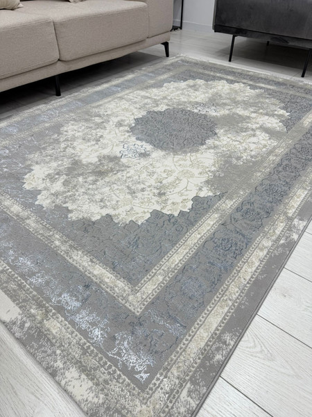 Изображение товара Ковер Radjab Carpet Амальфи Прямоугольник A5000A / 13657 (1.6x3, Cream/L.Grey)