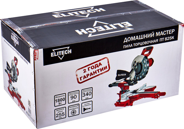 Изображение товара Торцовочная пила Elitech ПТ 825К (204037)