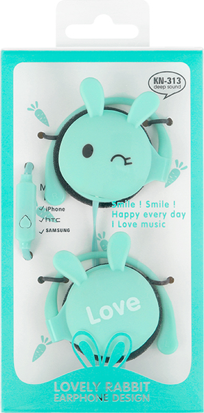Изображение товара Наушники детские Darvish Зайки / DV-H-1415-4 (мятный)