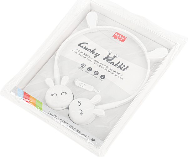 Изображение товара Наушники детские Darvish Зайчики / DV-H-1411-3 (белый)