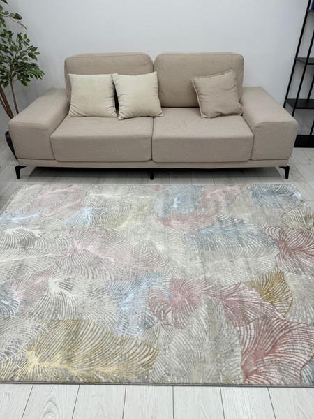 Изображение товара Коврик Radjab Carpet Амальфи Прямоугольник A4341A / 13640 (0.8x1.5, Pink/White)