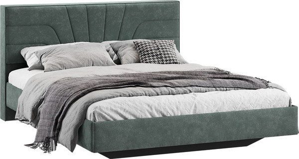 Изображение товара Двуспальная кровать ТриЯ Пандора 160x200 Тип 1 (велюр Brut Forest 09)