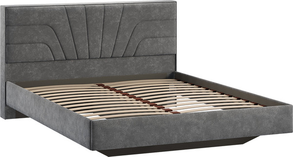 Изображение товара Двуспальная кровать ТриЯ Пандора 160x200 Тип 1 (велюр Brut Grey 16)