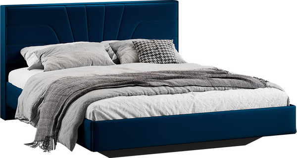 Изображение товара Двуспальная кровать ТриЯ Пандора 160x200 Тип 1  (велюр Confetti Blue)