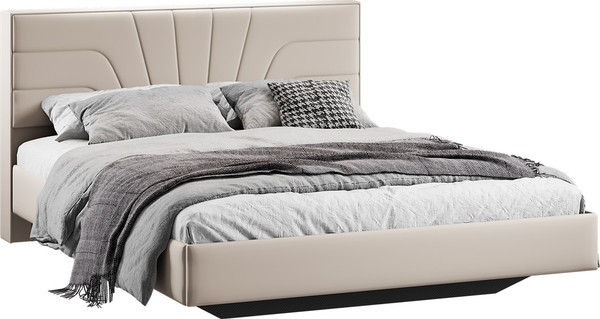 Изображение товара Двуспальная кровать ТриЯ Пандора 160x200 Тип 1 (велюр Confetti Cream)