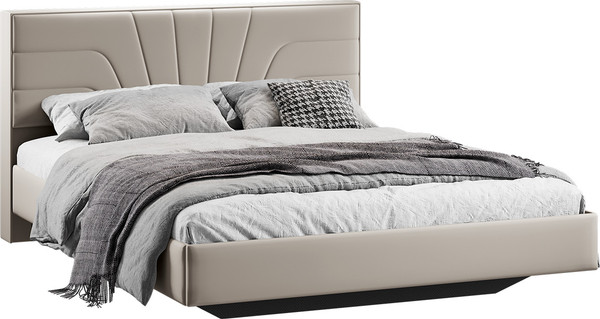 Изображение товара Двуспальная кровать ТриЯ Пандора 160x200 Тип 1  (велюр Confetti Smoke)